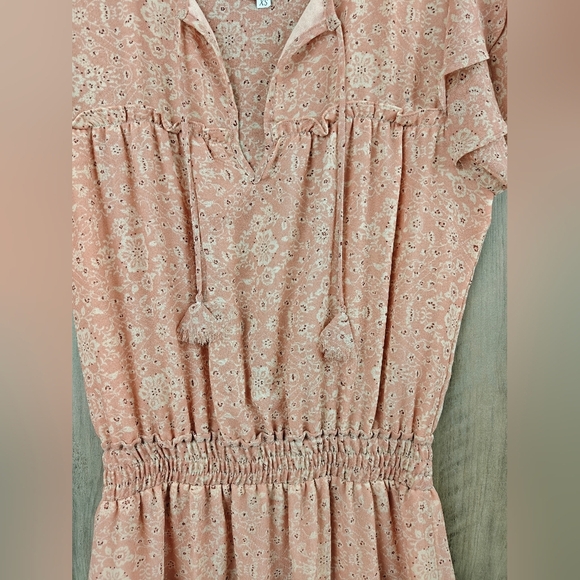 MISA Los Angeles Suri Tiered Skirt Floral Pattern Mini Dress In Peony Size XS - Picture 8 of 16